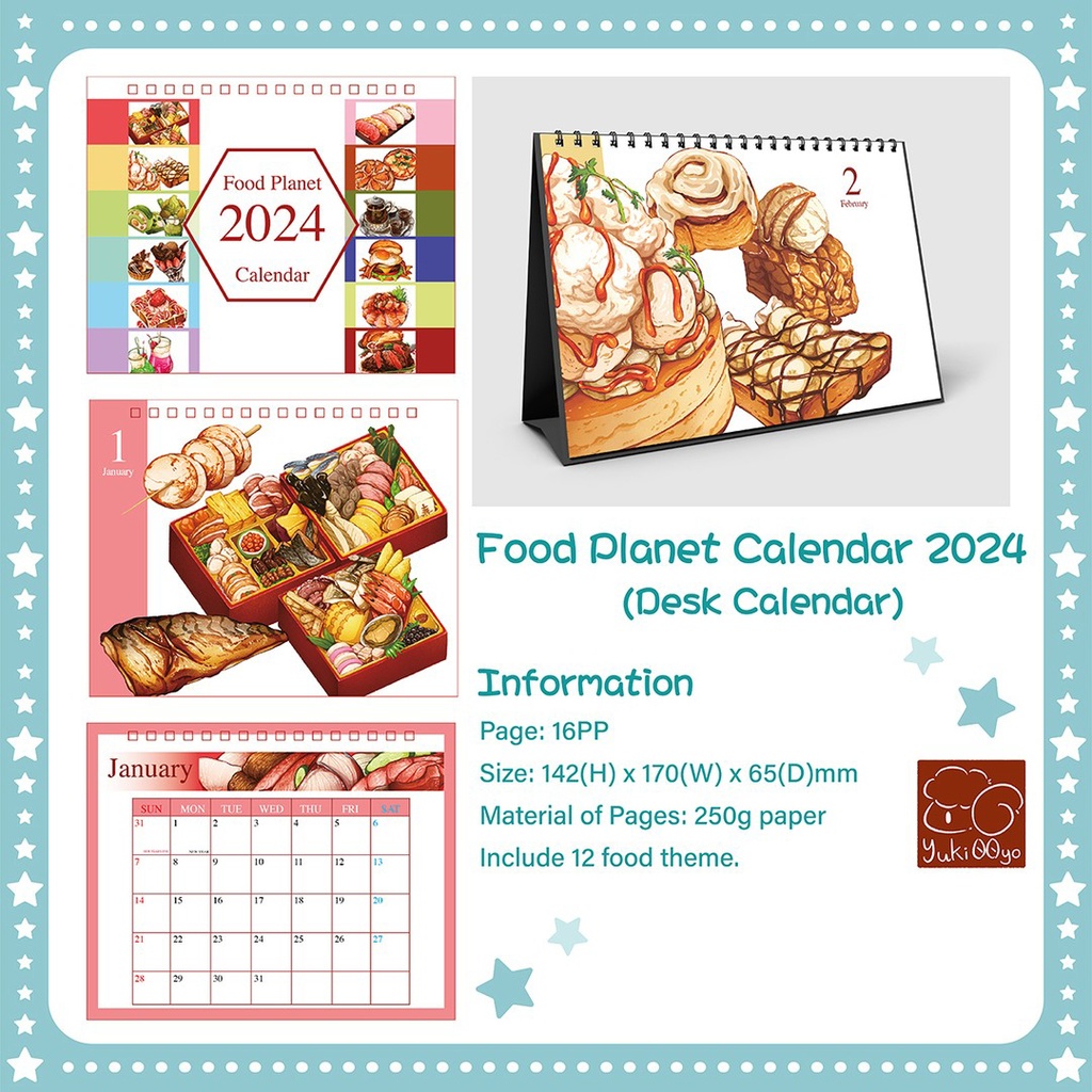 Food Planet カレンダー 2024 (卓上カレンダー) Food Planet BOOTH