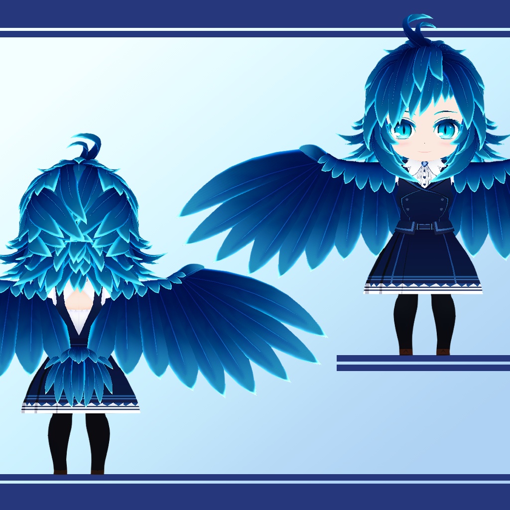 オリジナル3Dモデル:【ネノン】SD付きハーピーセット