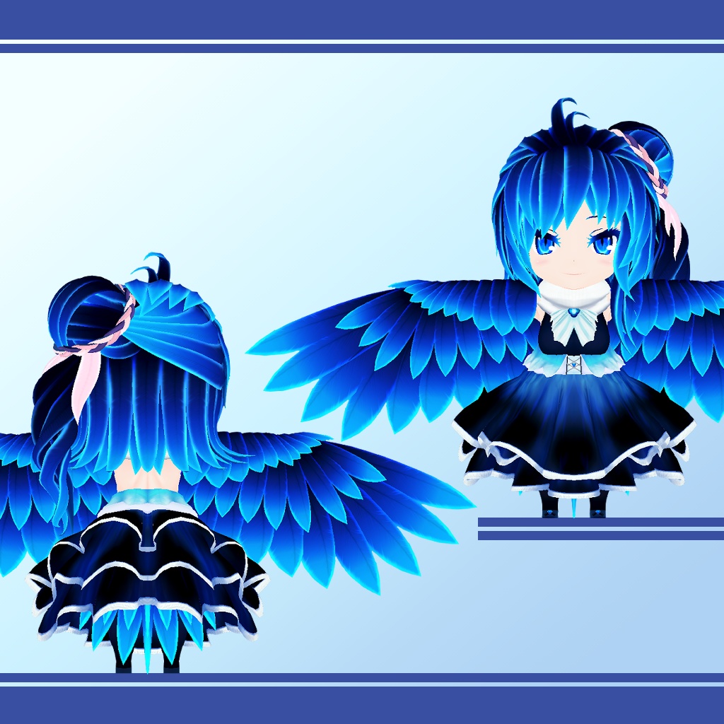 オリジナル3Dモデル:【ヌノン】SD付きハーピーセット