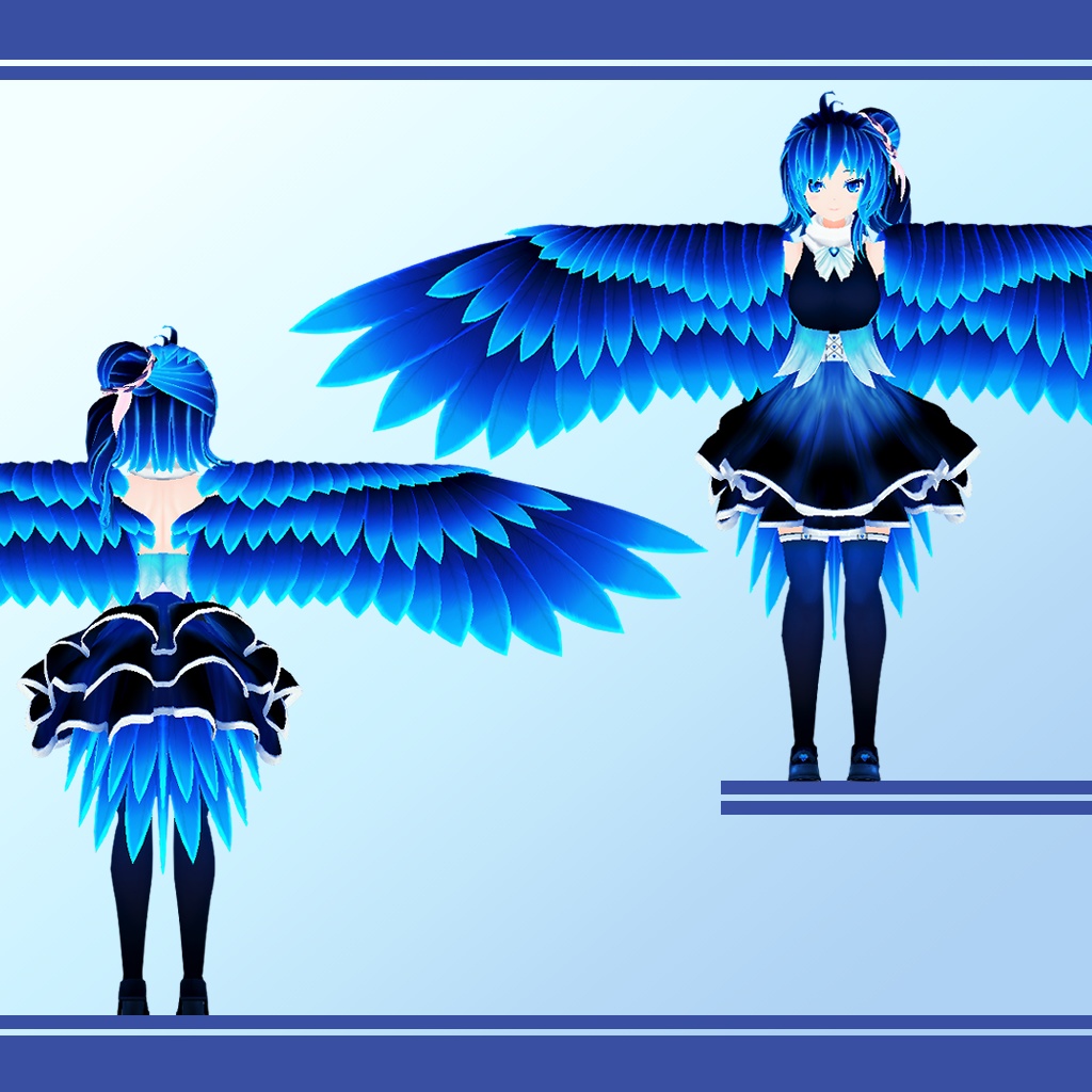 オリジナル3Dモデル:【ヌノン】SD付きハーピーセット