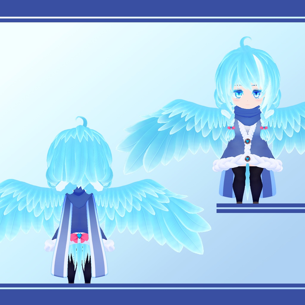 オリジナル3Dモデル:【ミルネーヌ】SD付きハーピーセット