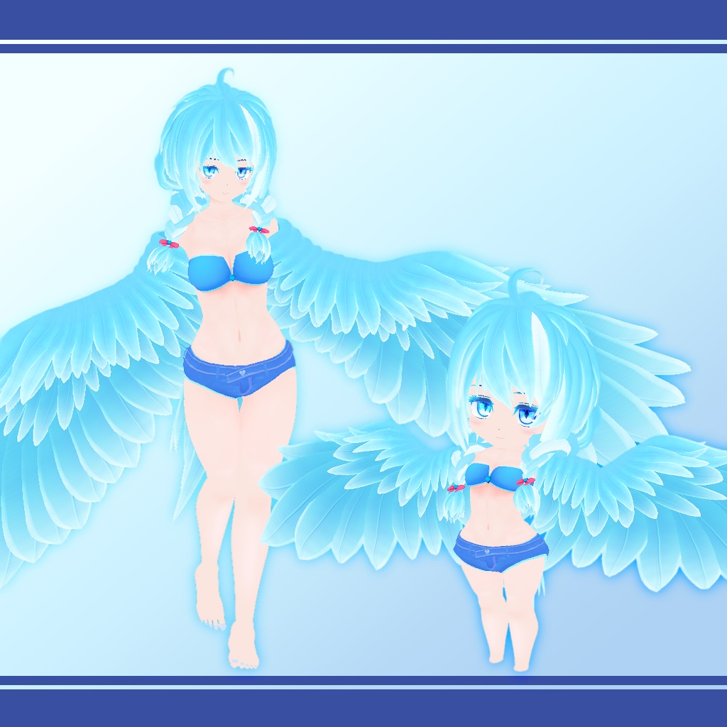 オリジナル3Dモデル:【ミルネーヌ】SD付きハーピーセット