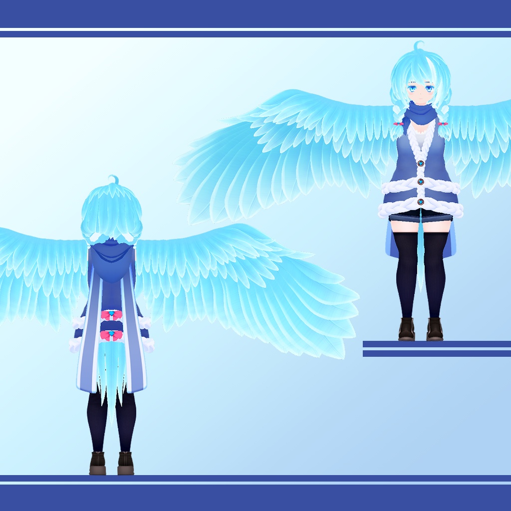 オリジナル3Dモデル:【ミルネーヌ】SD付きハーピーセット