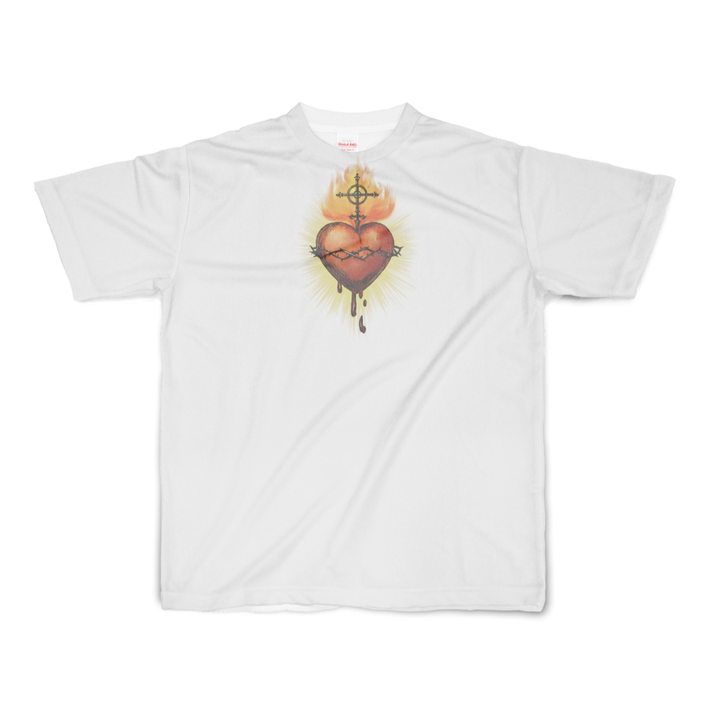 ハートと翼のTシャツ フルグラフィック