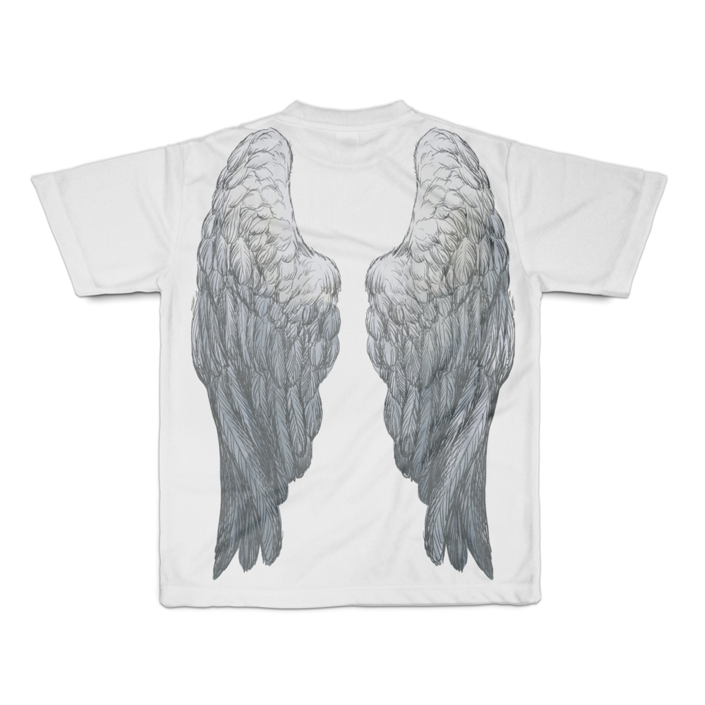 ハートと翼のTシャツ フルグラフィック