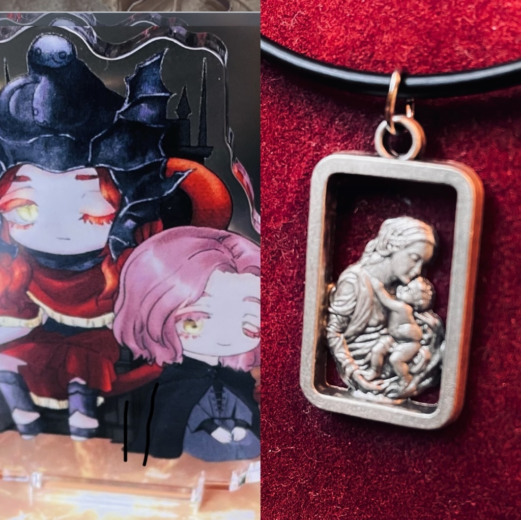 えるでんアクスタ&暗室の像イメージネックレス