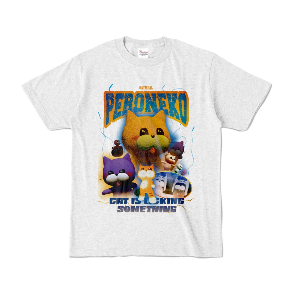 ペロ猫ラッパー風Tシャツ