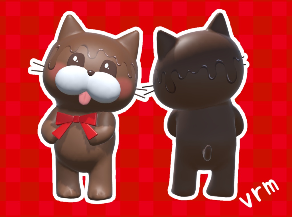 ペロ猫【たれチョコレート】vrmアバター(各1,000円)