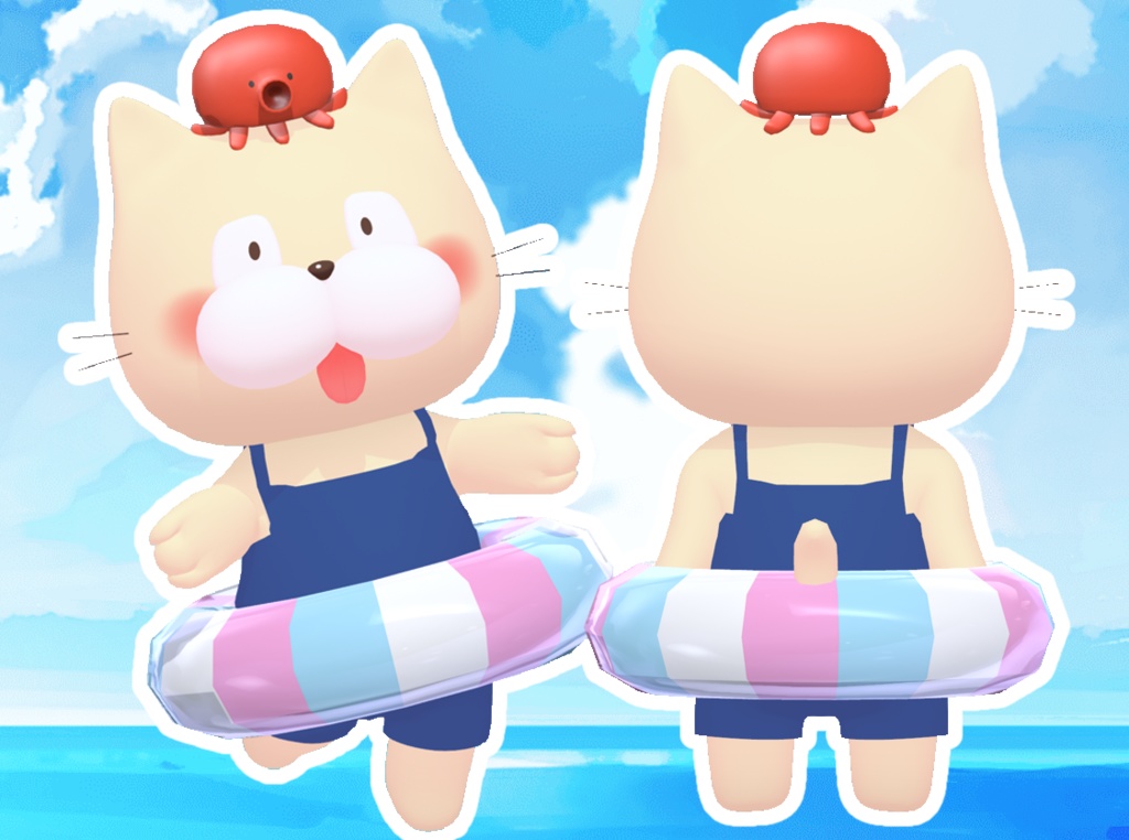 ペロ猫【海水浴】vrmアバター