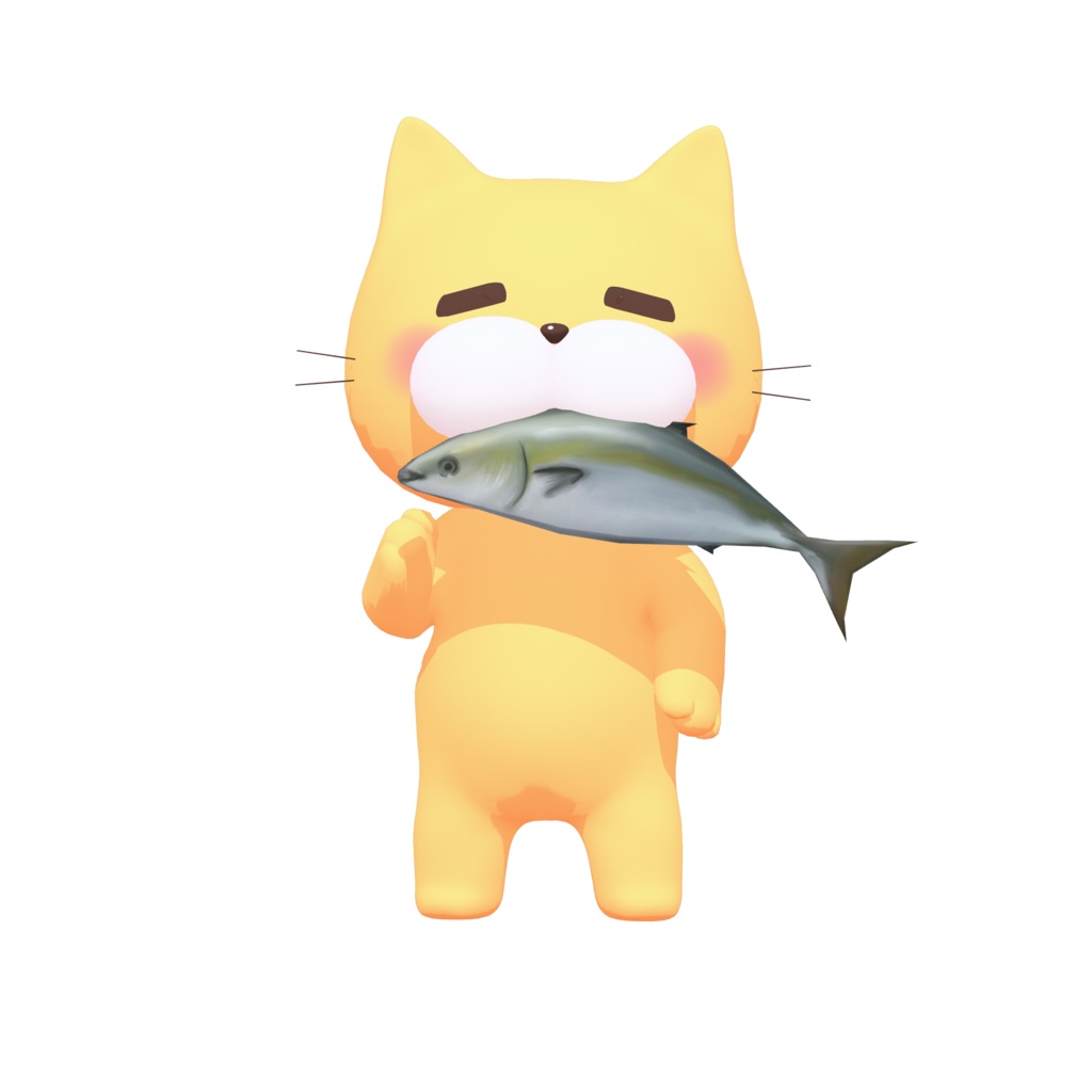 お魚くわえたペロ猫vrmアバター