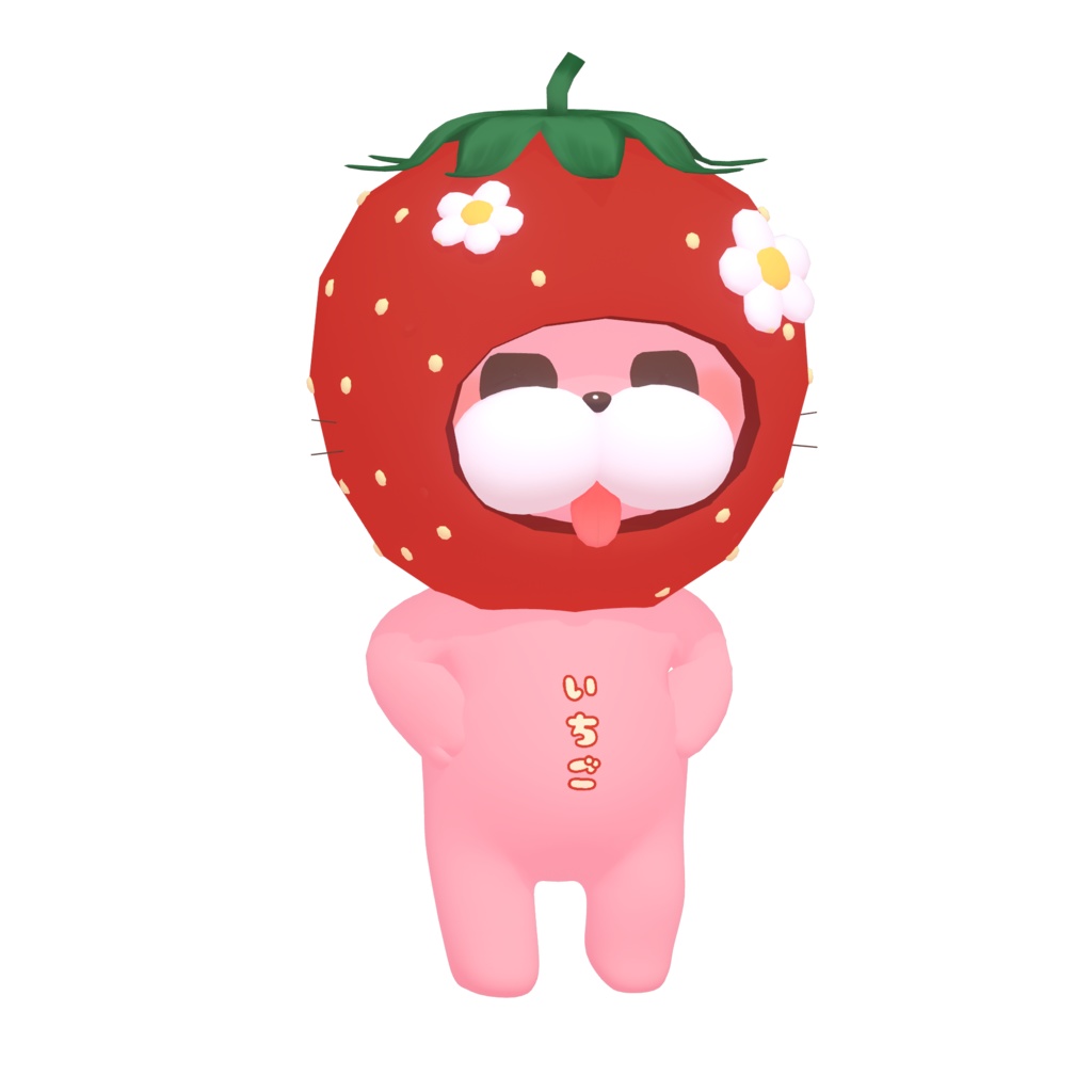 いちごペロ猫