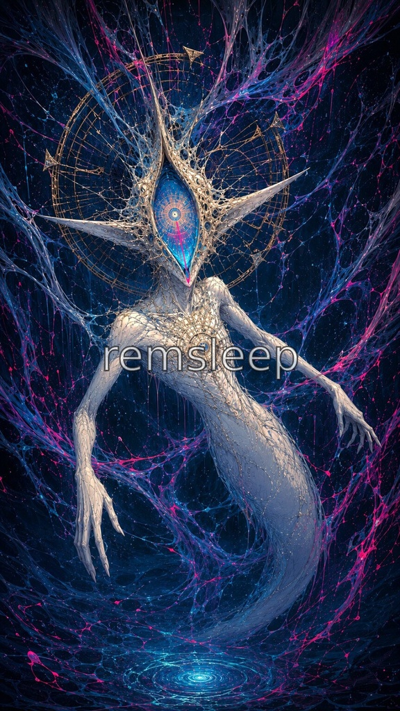 星脈の観測者｜Observer of the Star Veins｜Cosmic Dark Fantasy Digital Art