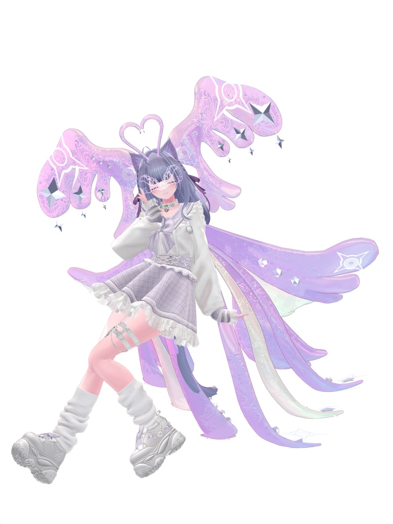 【VRCHAT】🦋Butterfly Bard🦋(アニメーション付羽耳&羽マント)