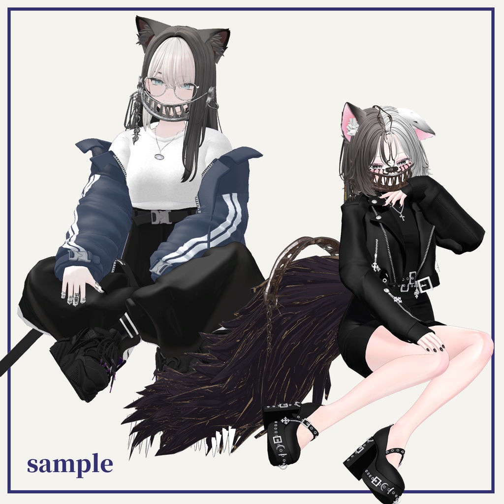 【VRCHAT】⛓TAKE A BITE!⛓(尻尾つきトラバサミ風アクセサリー)