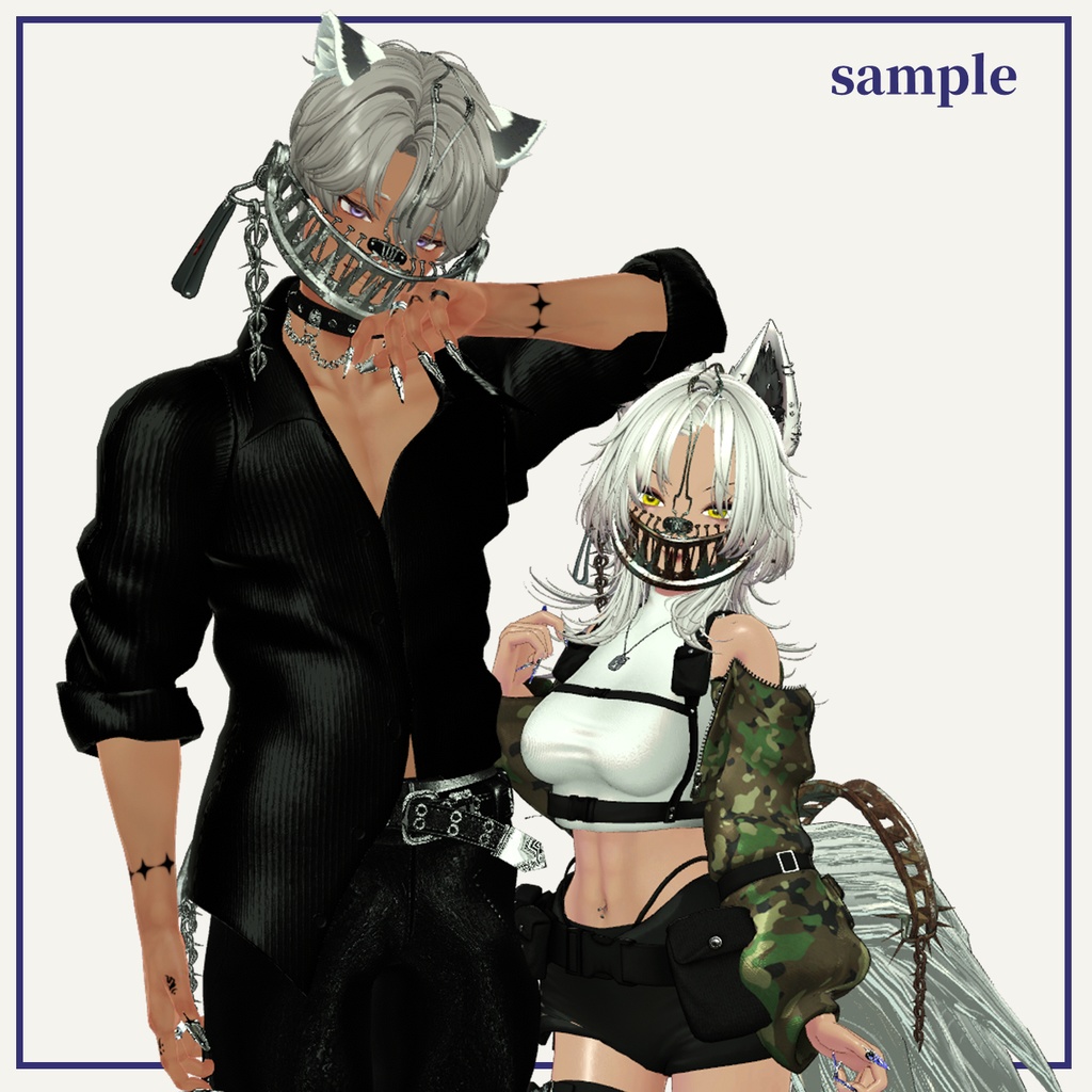 【VRCHAT】⛓TAKE A BITE!⛓(尻尾つきトラバサミ風アクセサリー)