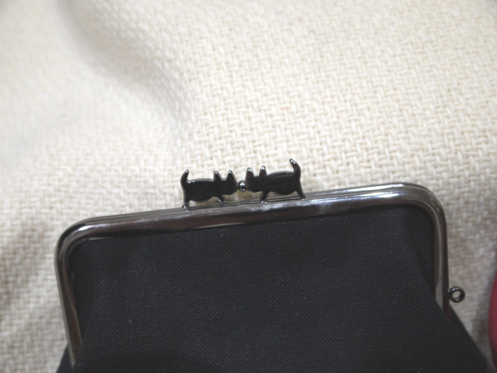 猫口金のがま口カードケース