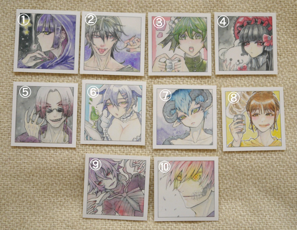 豆色紙絵ステッカー