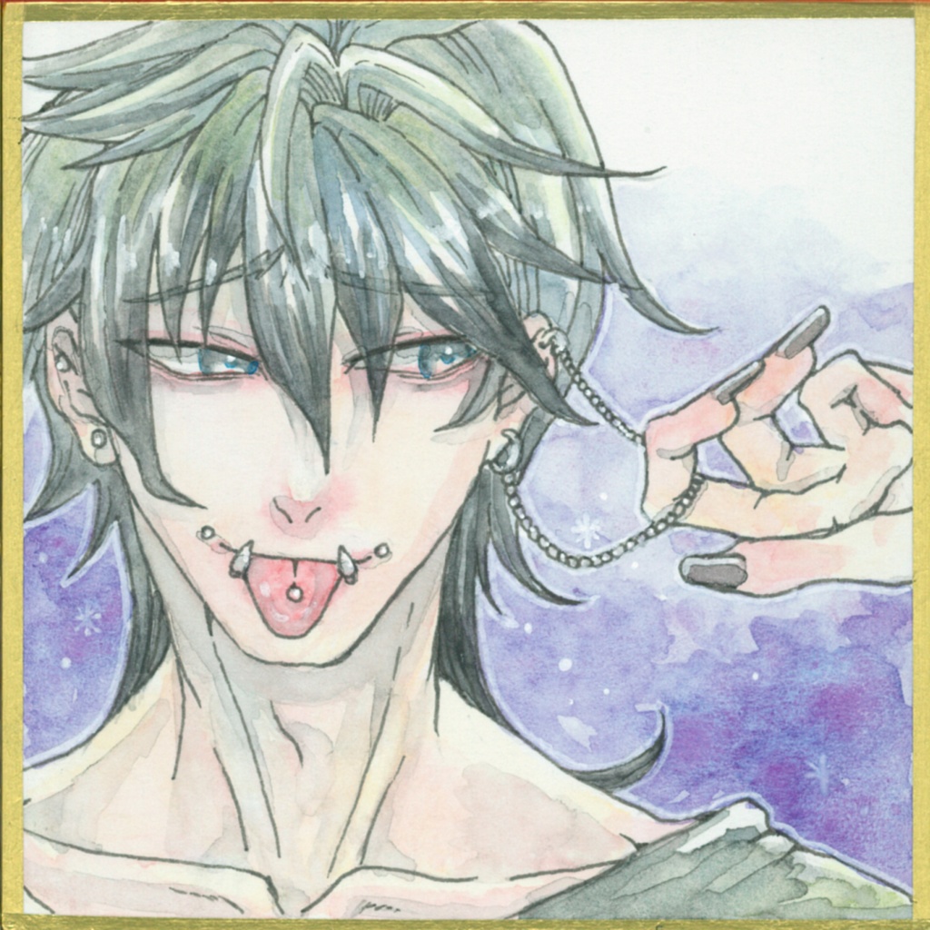 一次創作豆色紙原画