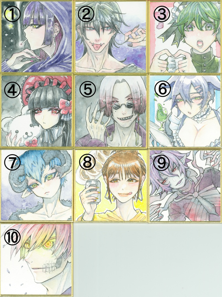 一次創作豆色紙原画