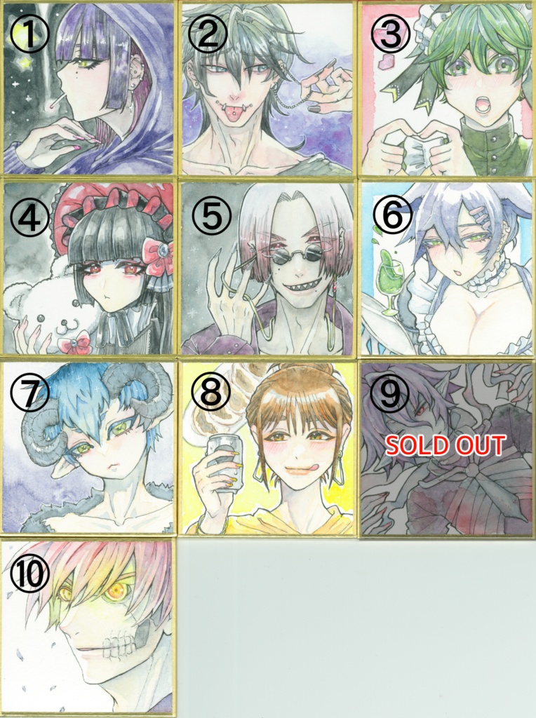 一次創作豆色紙原画