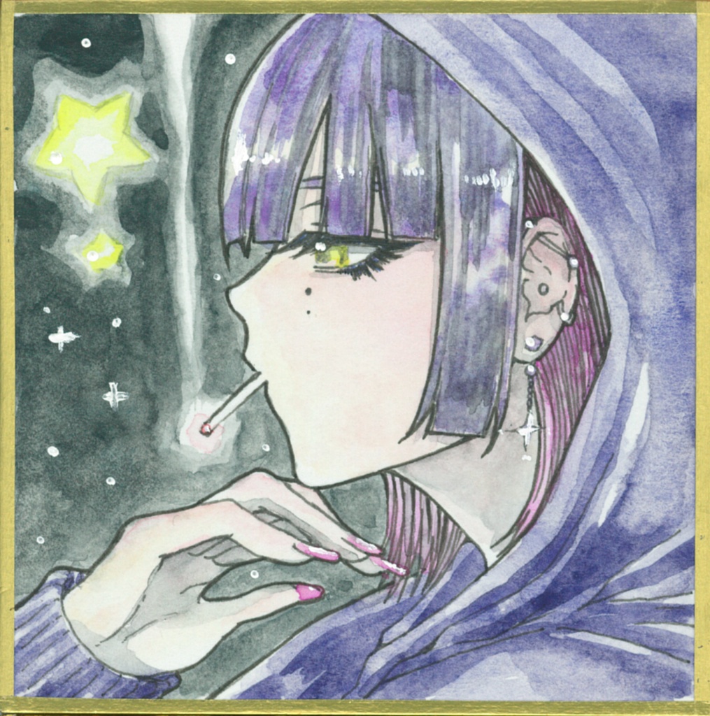 一次創作豆色紙原画