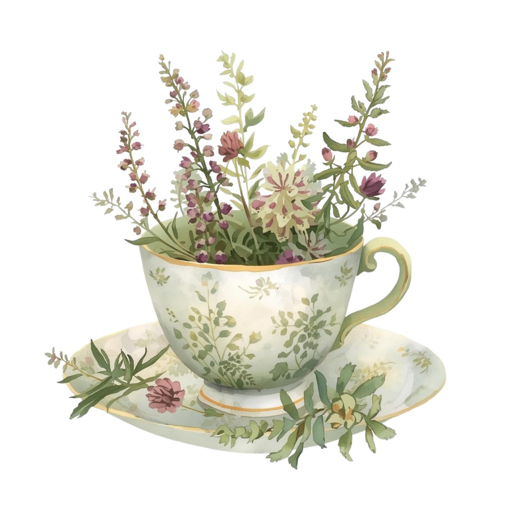 ハーブガーデンシリーズ|水彩画アンティーク可愛いクリップアート10点セット(PNG形式)