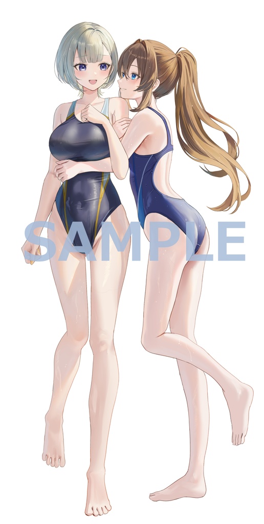 紗渚＆月咲　競泳水着アクスタ