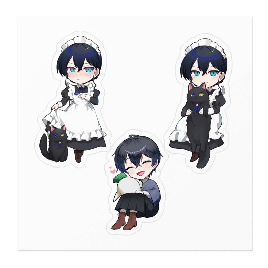 メイドとセクシーだぁこんステッカー