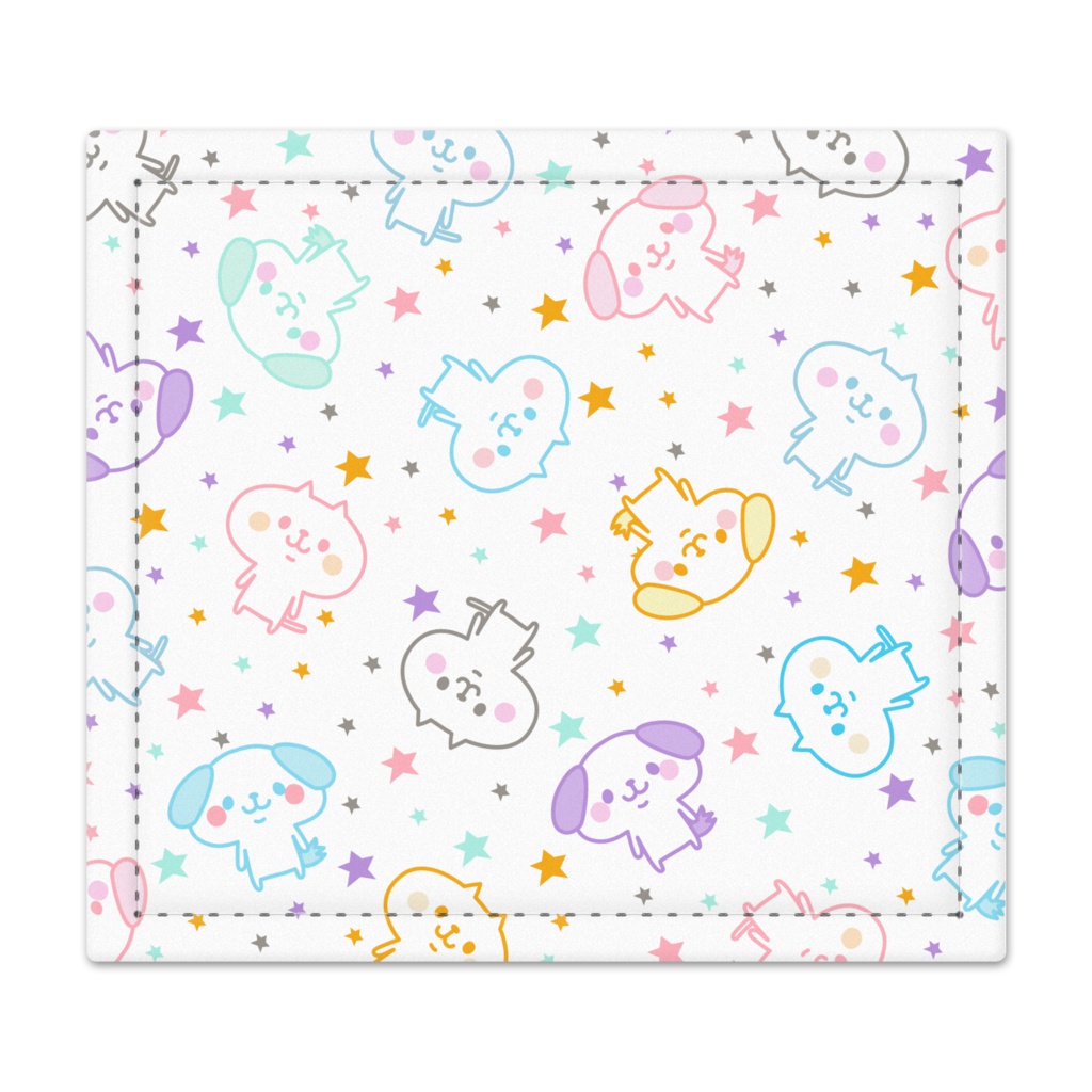 ぶーちゃんとこーすけん 捺印マット(カラフルパターン)