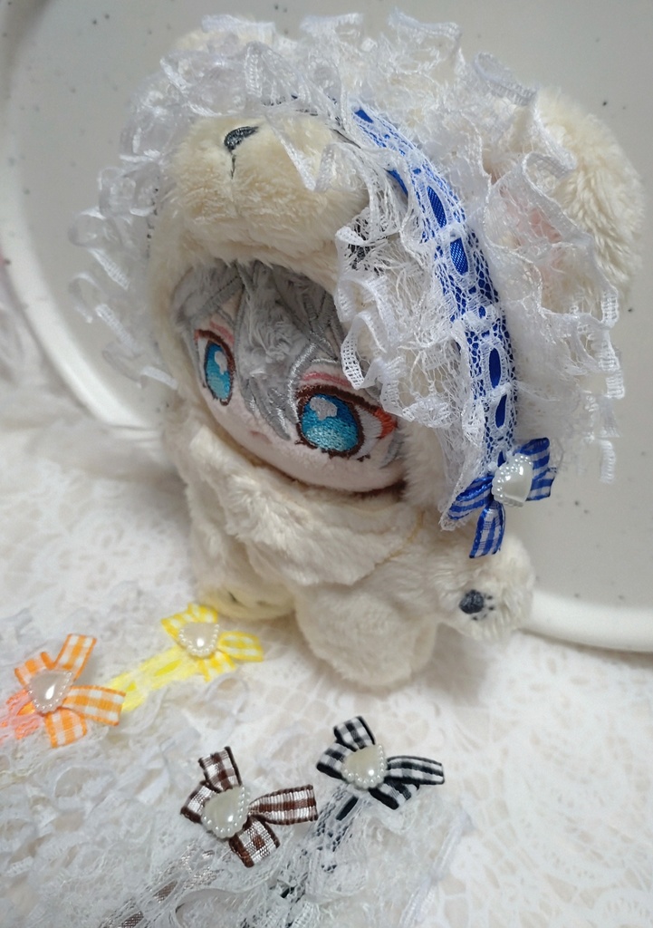 いつぬい ぬいぐるみ用 ヘッドドレス ギンガムチェック