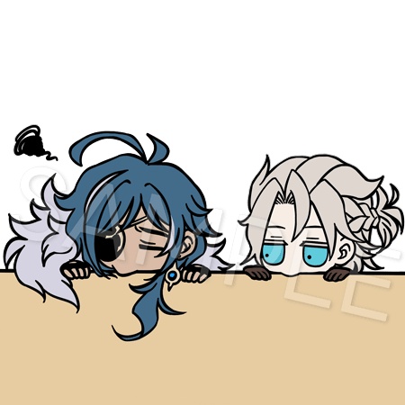 【非公式】原神 ガイアル 動くGIFスタンプパック（カイア・アルベド個別購入OK / Genshin Impact Kaebedo Animated GIF Emote Pack - Sold Individually）