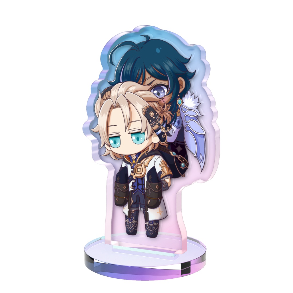 【非公式】原神 アルベド×ガイア オーロラアクリルスタンド（Genshin Albekae Aurora Acrylic Stand）