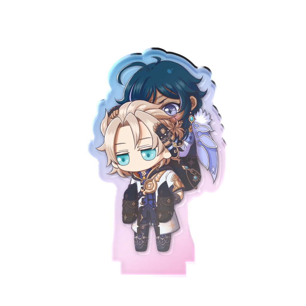【非公式】原神 アルベド×ガイア オーロラアクリルスタンド(Genshin Albekae Aurora Acrylic Stand)