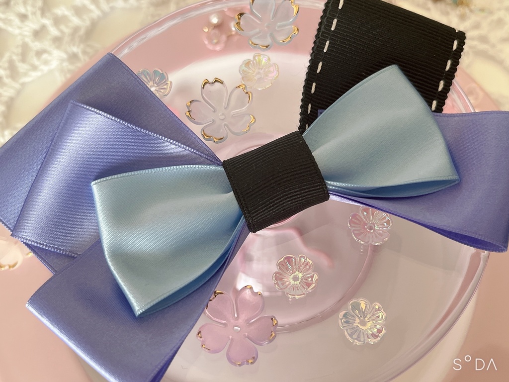 刀剣乱舞 江戸三作イメージ ハンドメイドリボン 【ポニーフック】