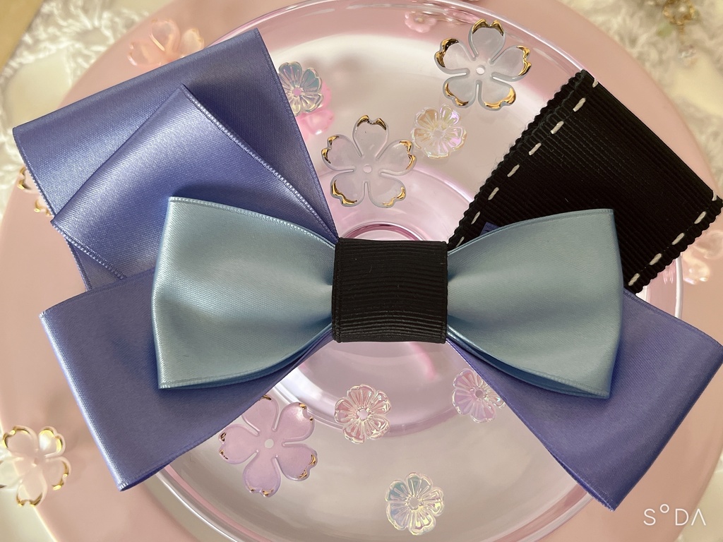 刀剣乱舞 江戸三作イメージ ハンドメイドリボン 【ポニーフック】