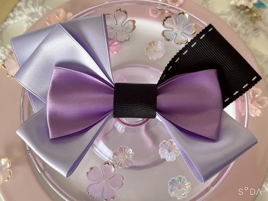 刀剣乱舞 江戸三作イメージ ハンドメイドリボン 【ポニーフック】