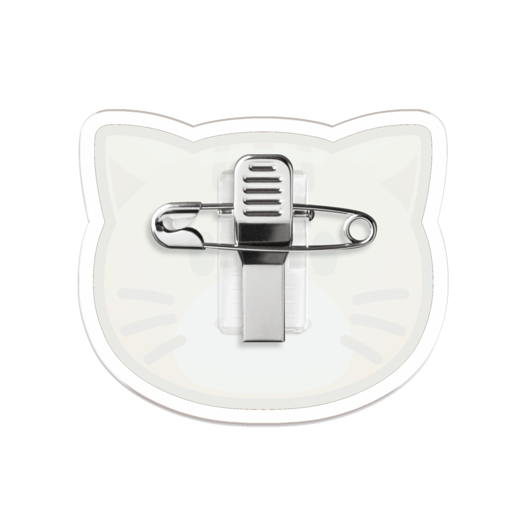 おにぎり/猫_アクリルバッヂ