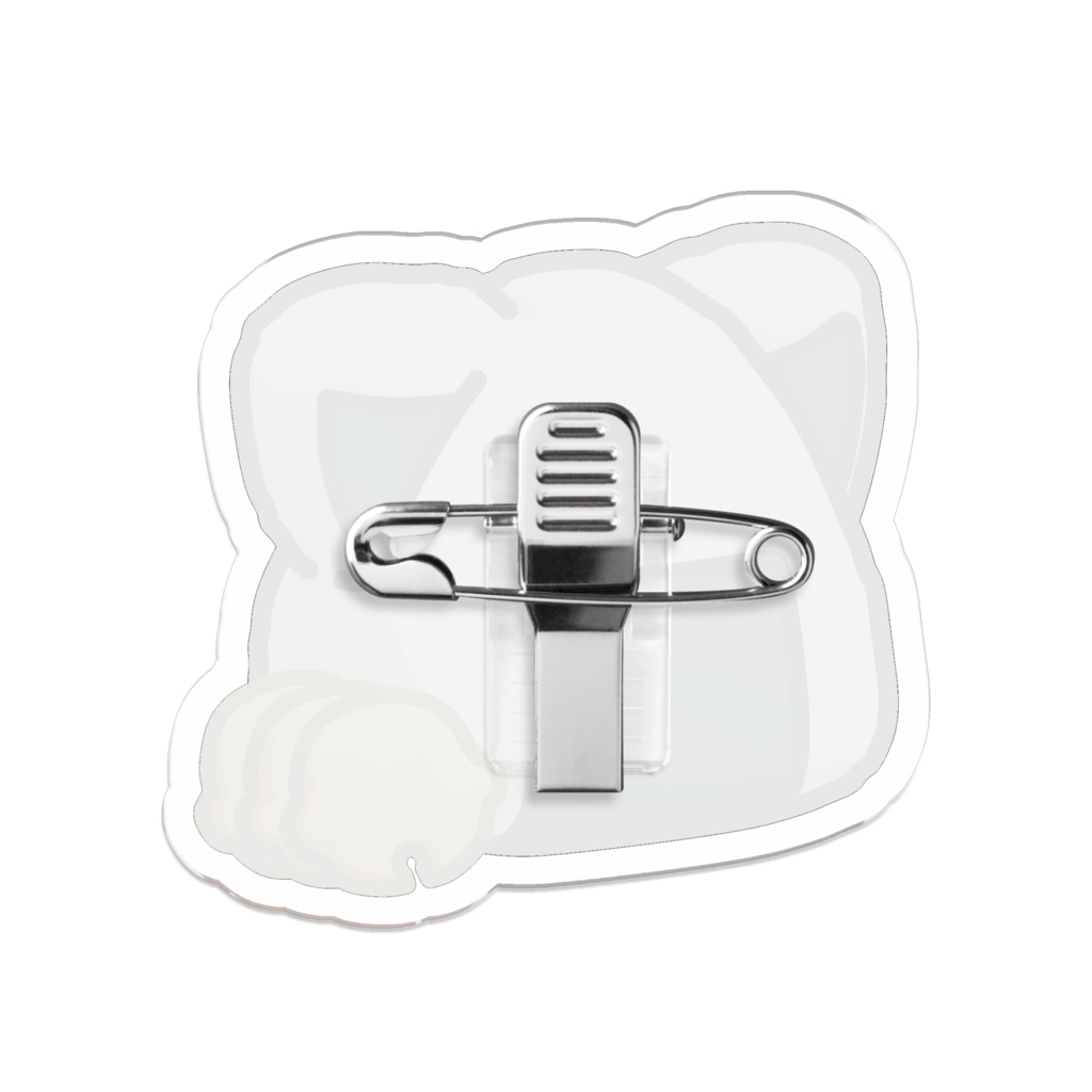 おにぎり/猫_アクリルバッヂ