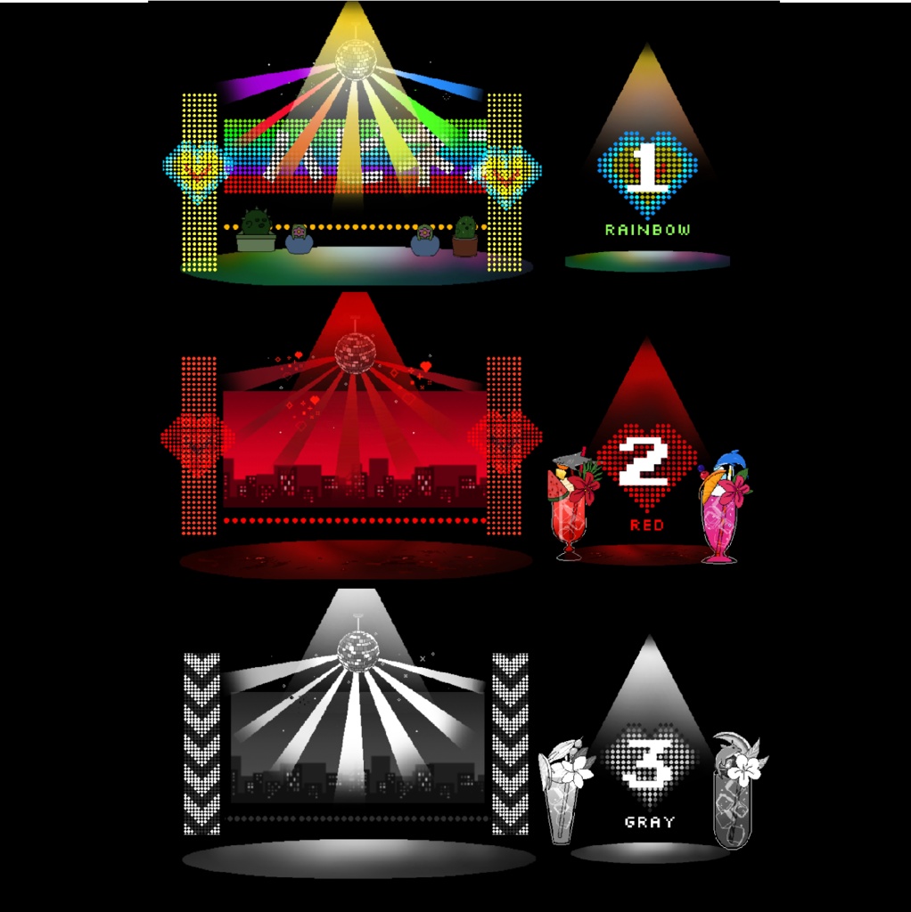 光る!ミラーボール素材+a【APNG】