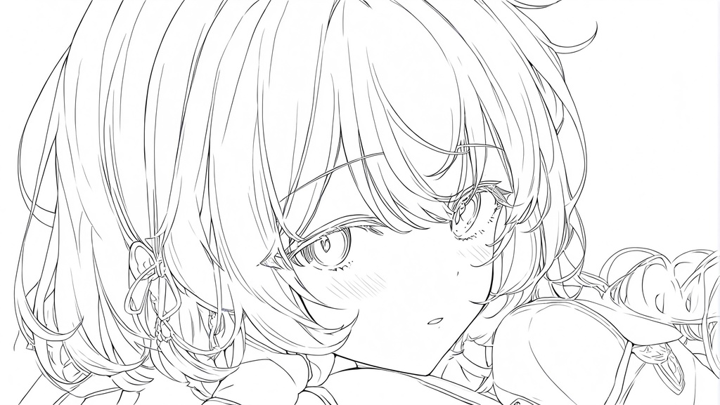 枝道コノハ塗り絵素材