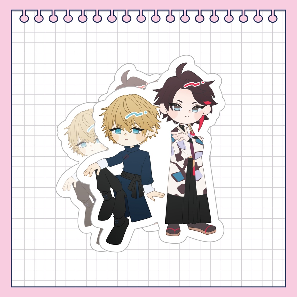 【非公式】エビチリステッカーセット(チャイナ&和服)