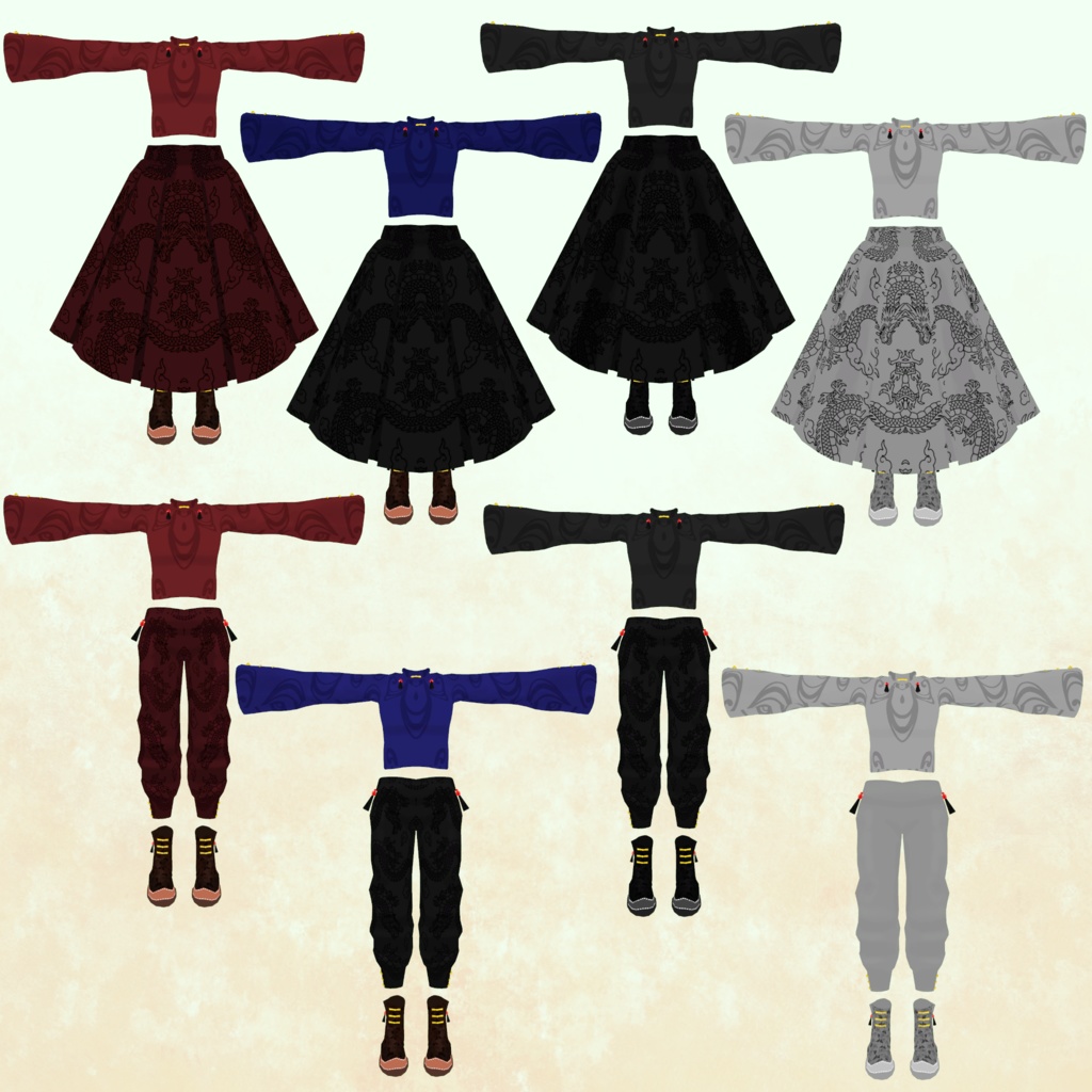 ※サポート終了※【ヨール対応衣装】チャイナ風トレーナー