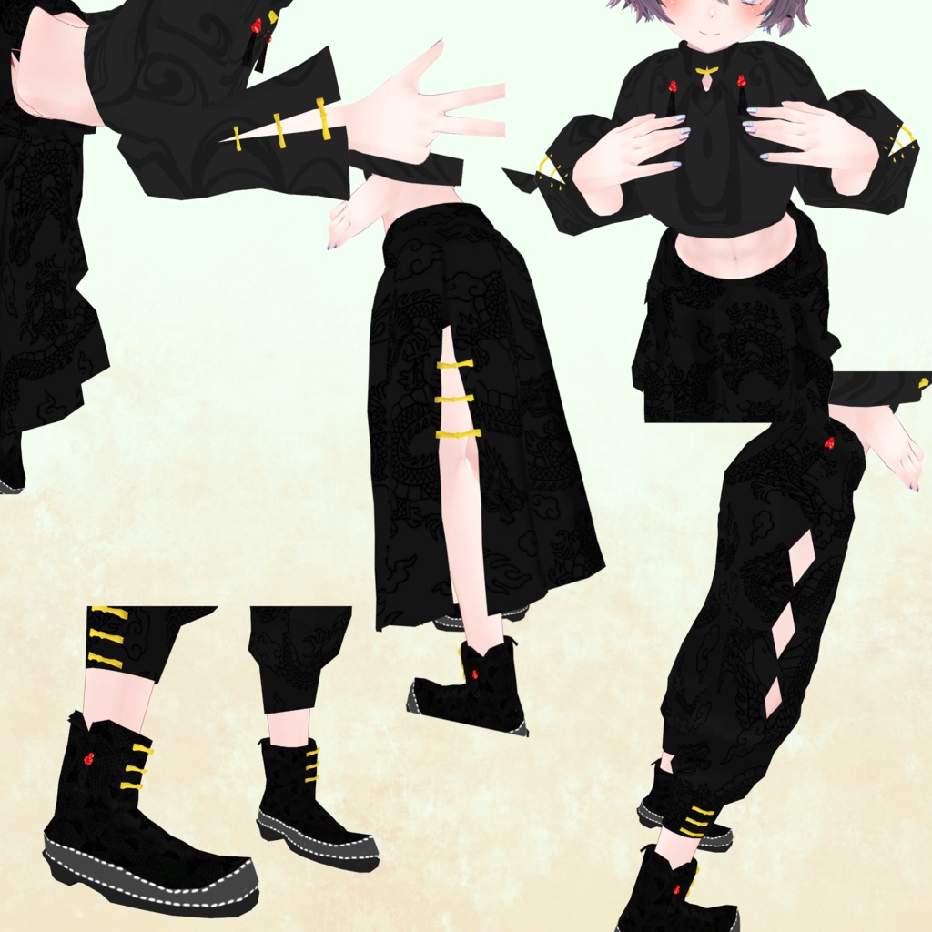 ※サポート終了※【まりえる対応衣装】チャイナ風トレーナー