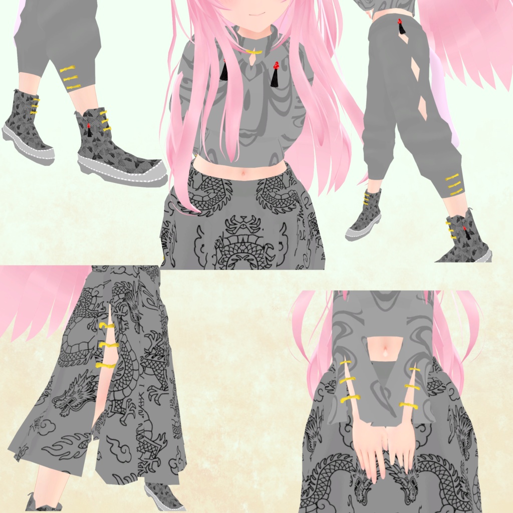 ※サポート終了※【EMISTIA -エミスティア-対応衣装】チャイナ風トレーナー