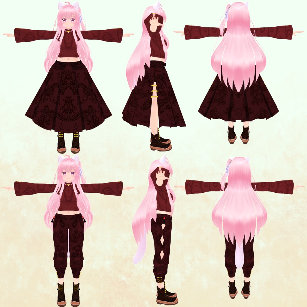 ※サポート終了※【EMISTIA -エミスティア-対応衣装】チャイナ風トレーナー