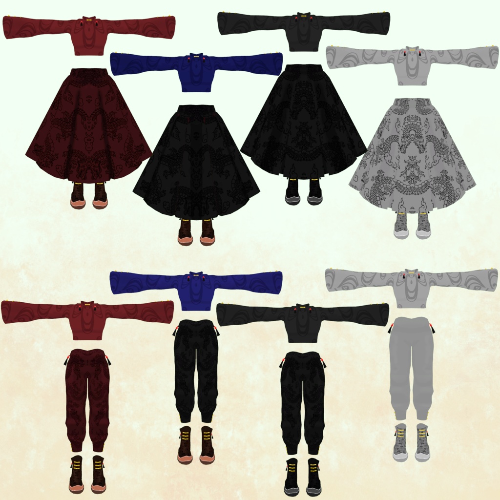 ※サポート終了※【リーファ対応衣装】チャイナ風トレーナー