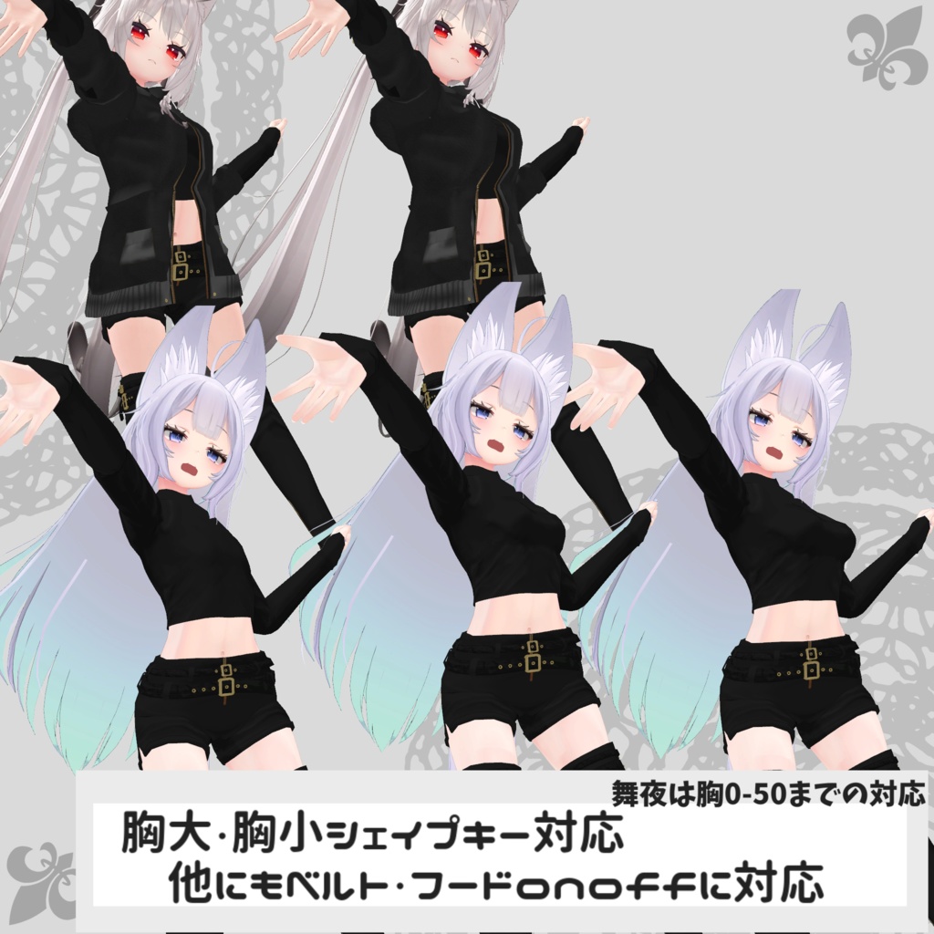 【舞夜・ウルフェリア対応衣装】Assassin Suit / Mountain Parka