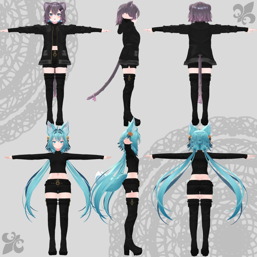 【竜胆・まりえる対応衣装】Assassin Suit / Mountain Parka