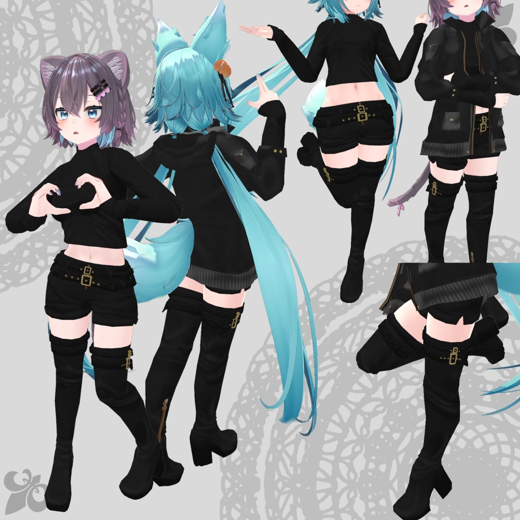 【竜胆・まりえる対応衣装】Assassin Suit / Mountain Parka