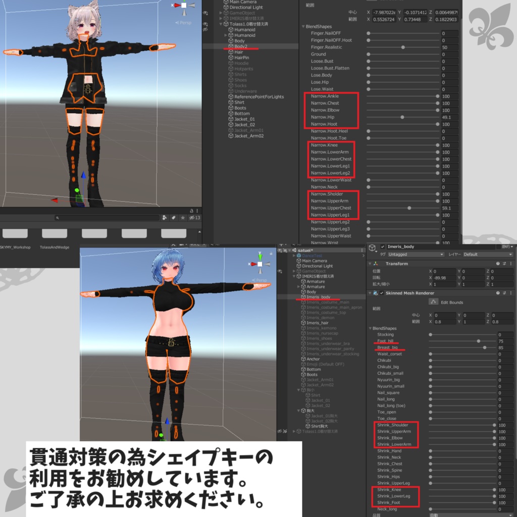 【トラス・イメリス対応衣装】Assassin Suit / Mountain Parka